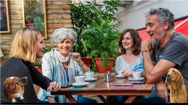 A group of private practice owners gathering over coffee